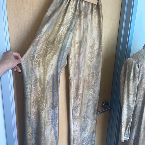 Jordan Vintage Womens Pants Top Duster Set Size Medium Gold Art To Wear - Picture 5 of 8